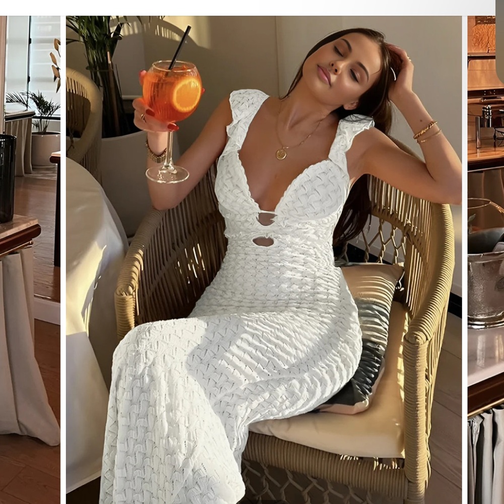 Elegant White Lace Dress